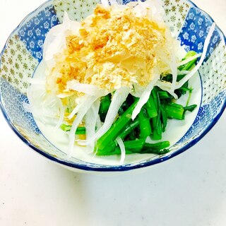 春菊と玉ねぎのぽん酢和え